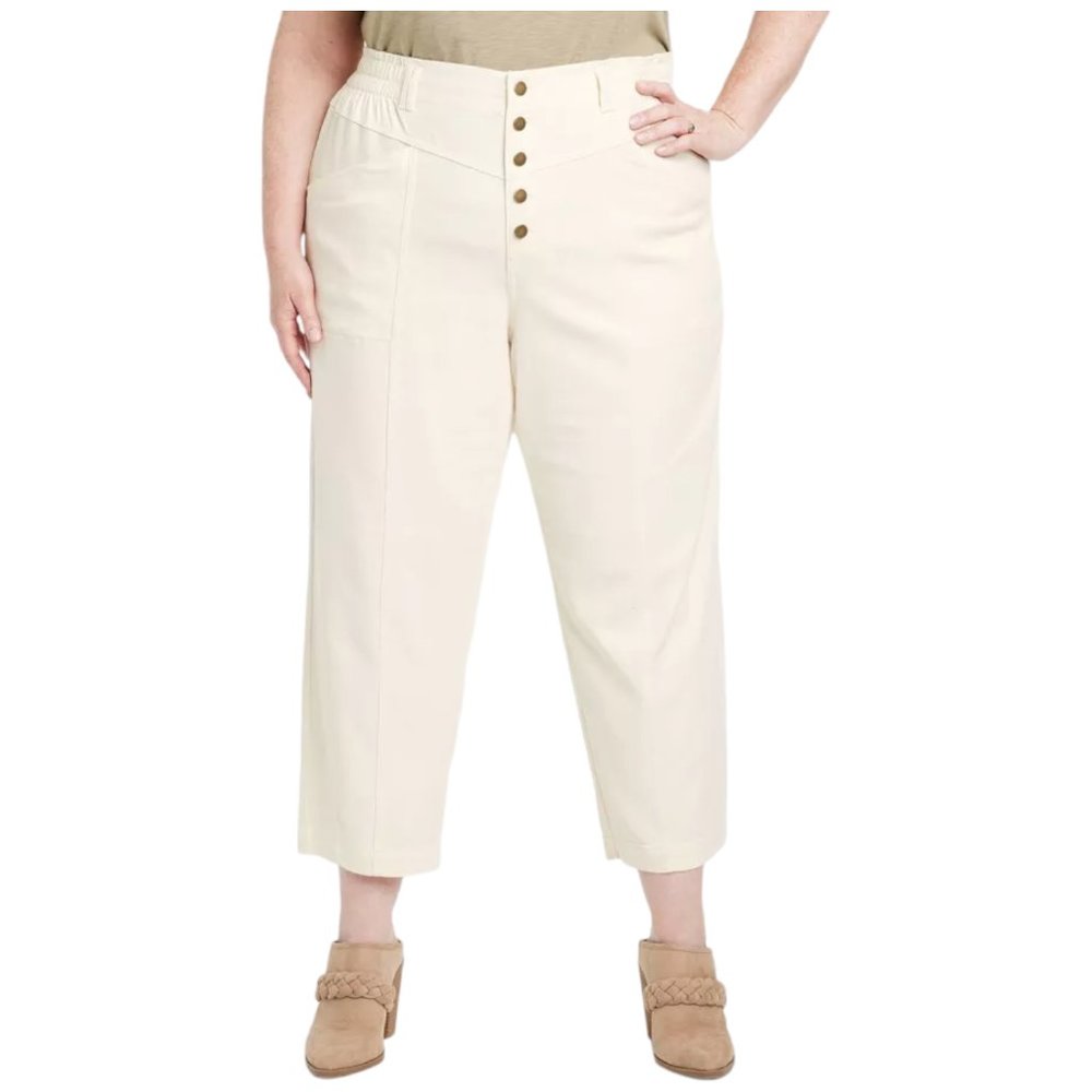 3X, 4X - KNOX ROSE - High-Rise Tapered Fit Pants NEW